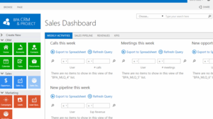 BPA CRM 2015 - Sales Dashboard